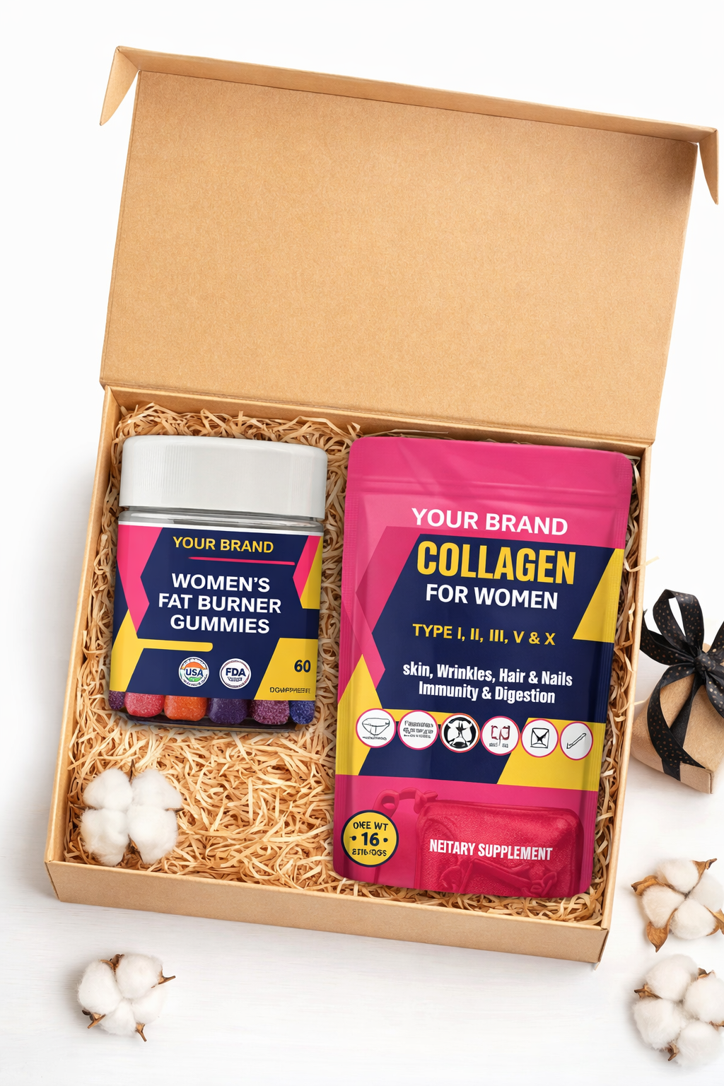 Your Brand product bundle in gift box